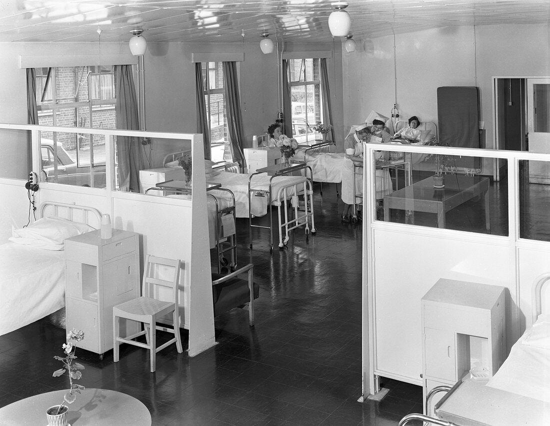 Ward One at the Montague Hospital, South Yorkshire, 1959
