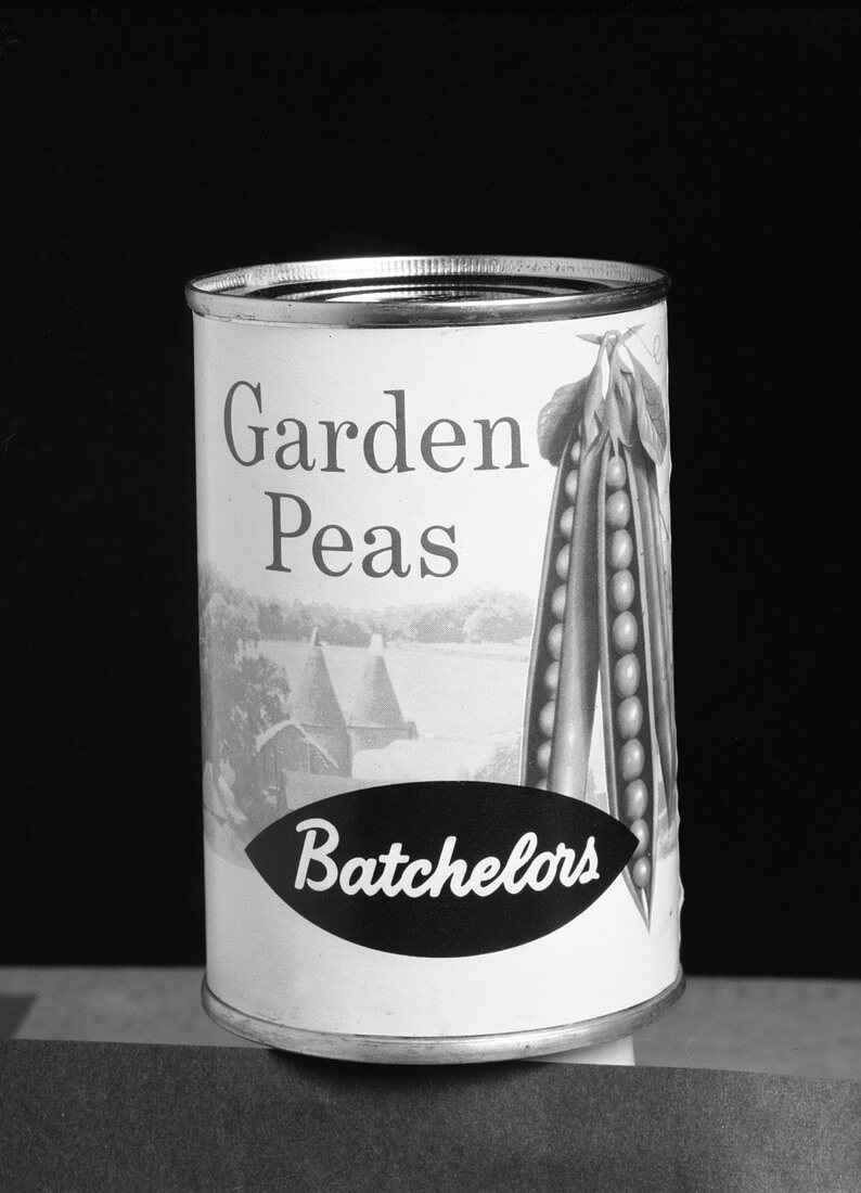 Batchelors Garden Peas tin, 1963
