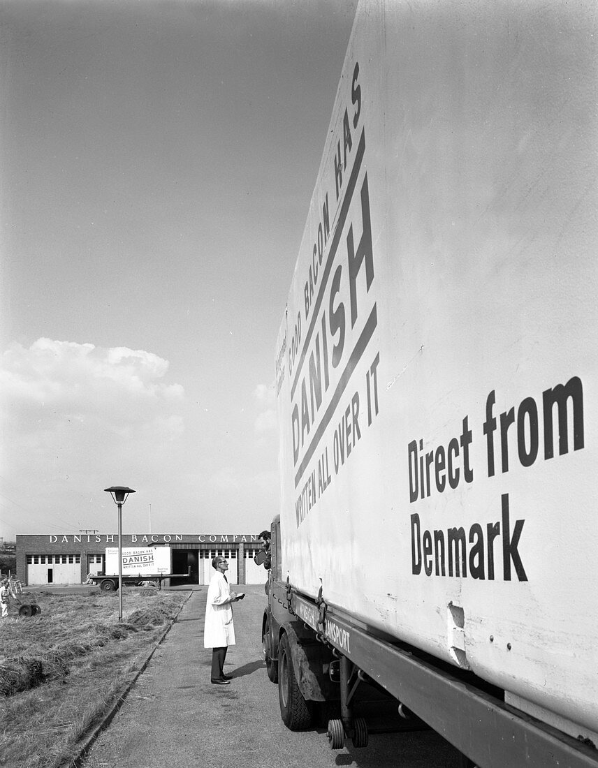 Bacon delivery from Denmark, 1964