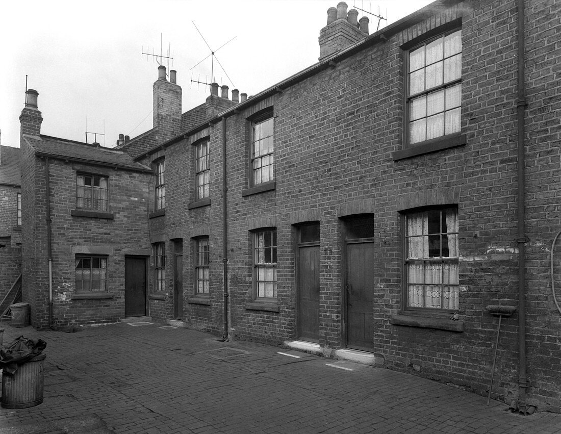 Traditional terraced housing, Yorkshire, 1959