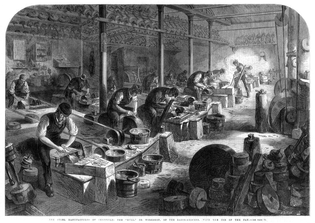 Steel manufactures of Sheffield, Yorkshire, 1866