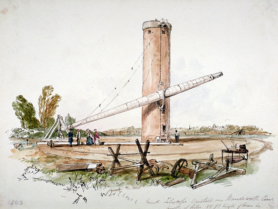 The great telescope erected on Wandsworth Common, London