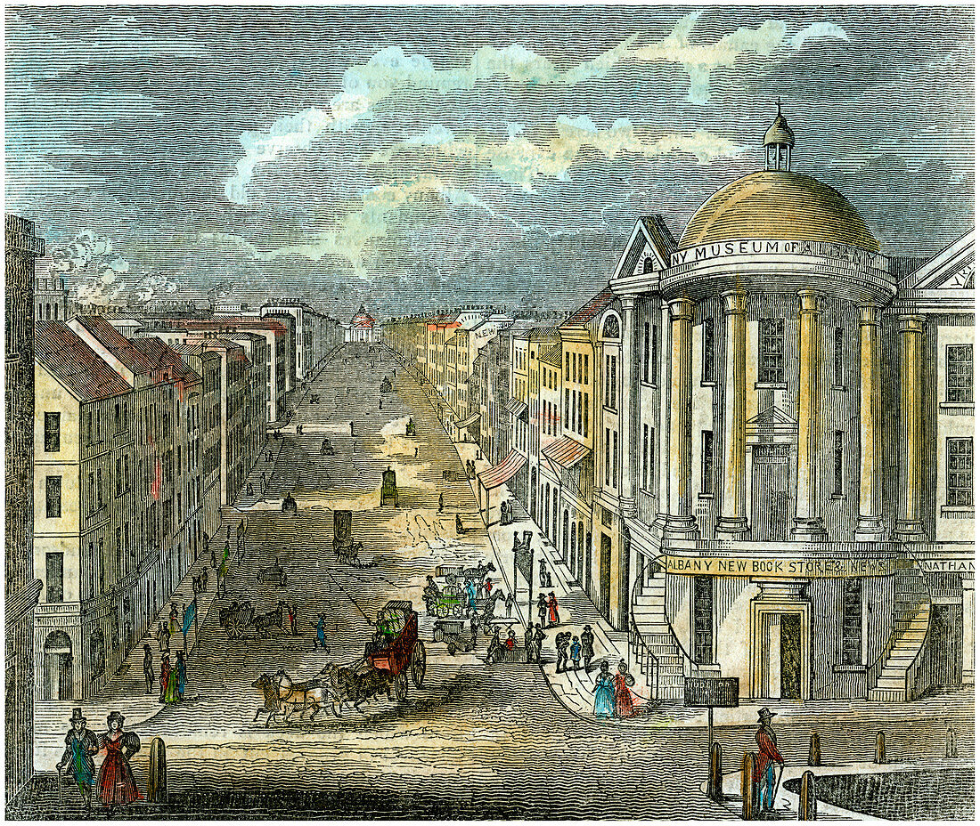 State Street, Albany, New York, USA, c1835