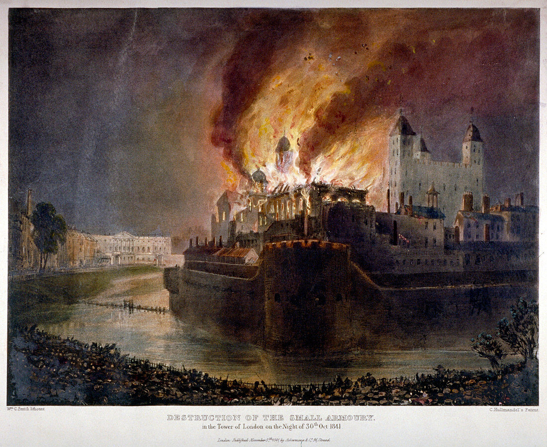 Fire in the Tower of London, 30 October 1841