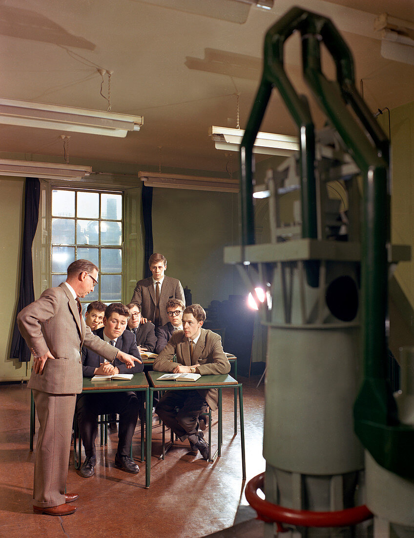Students training at steel company, 1964