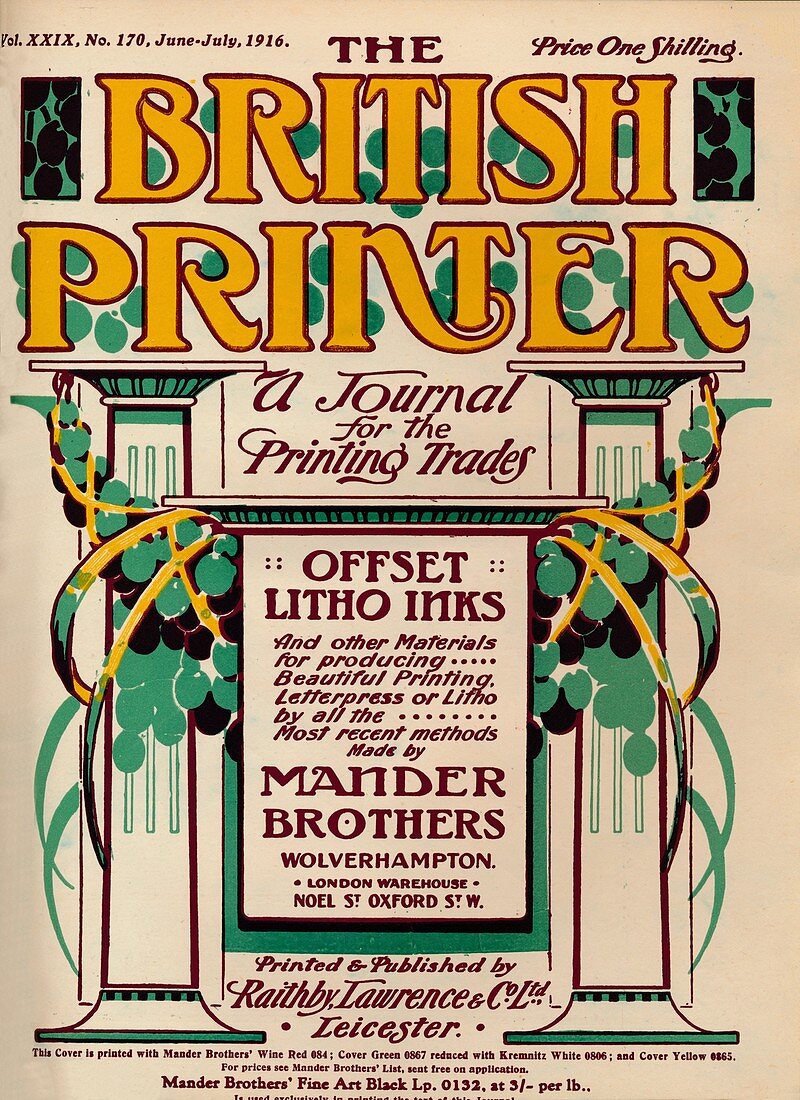 The British Printer - advert, 1916