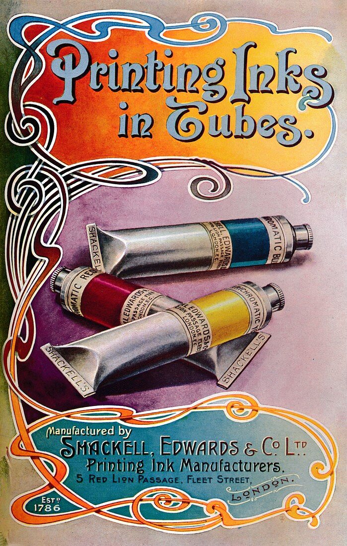 Printing Inks in Tubes, 1907