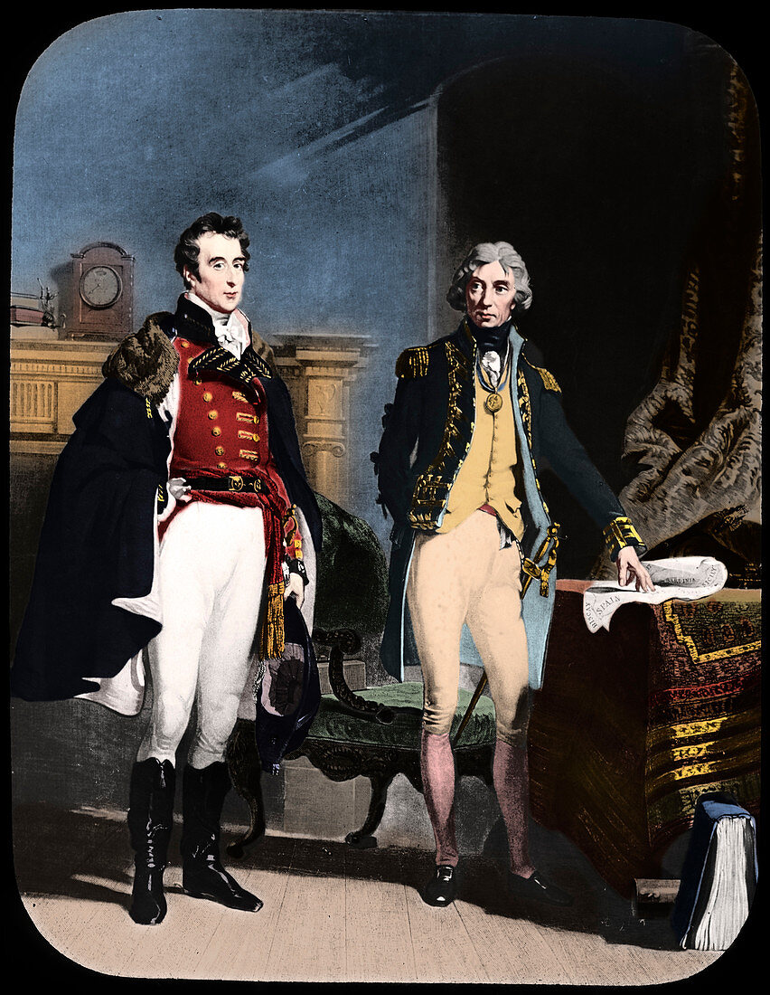 The Army and Navy, Wellington and Nelson, c1805