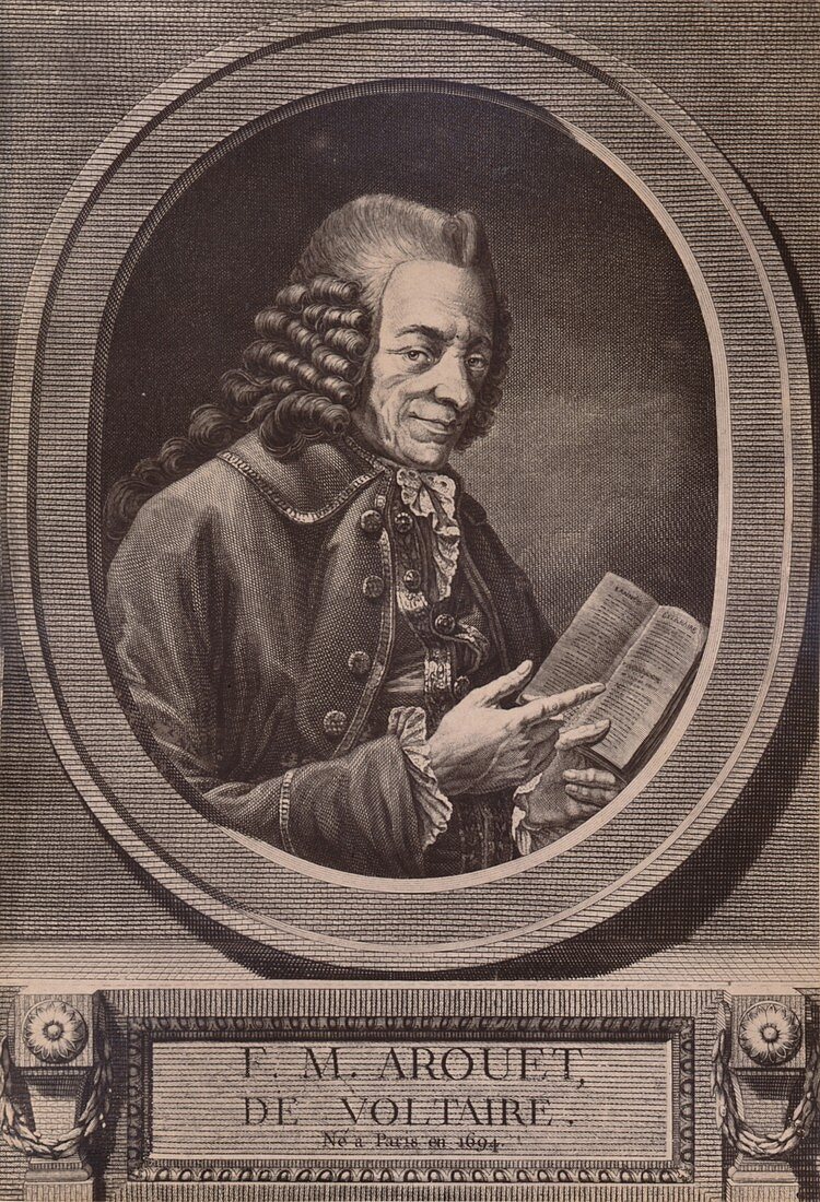 Voltaire, French writer and philosopher, c18th century