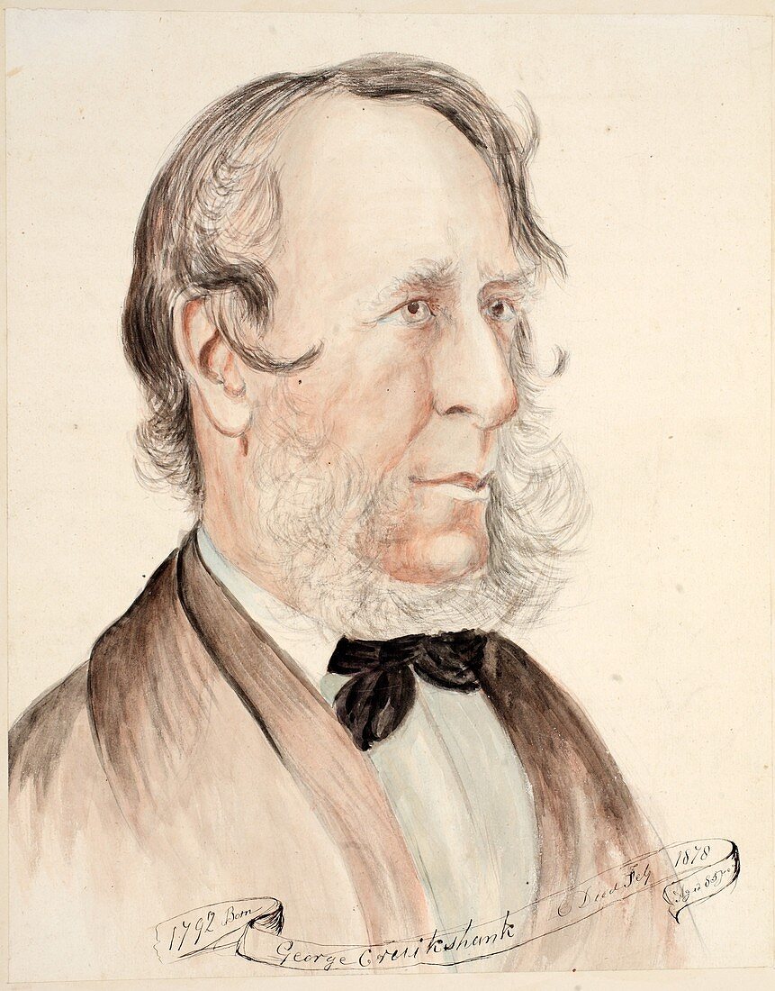 Portrait of George Cruikshank, Born 1792, Died 1878, 1878
