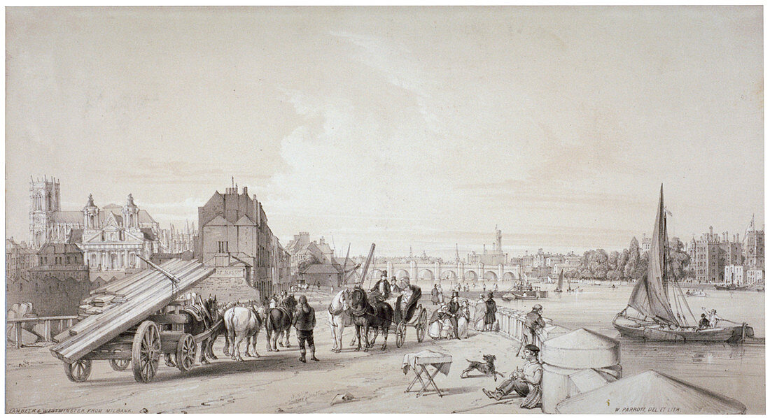 Millbank, Westminster, London, 1841
