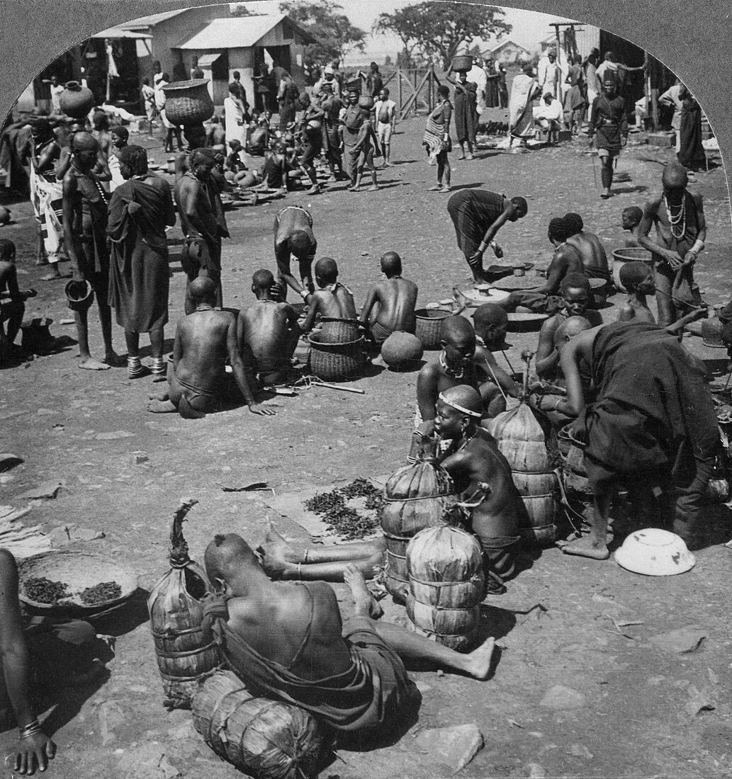 The native market at Port Florence, Lake Victoria, Kenya