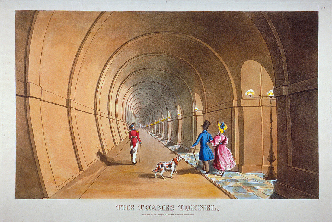 Interior view of the Thames Tunnel, London, 1830
