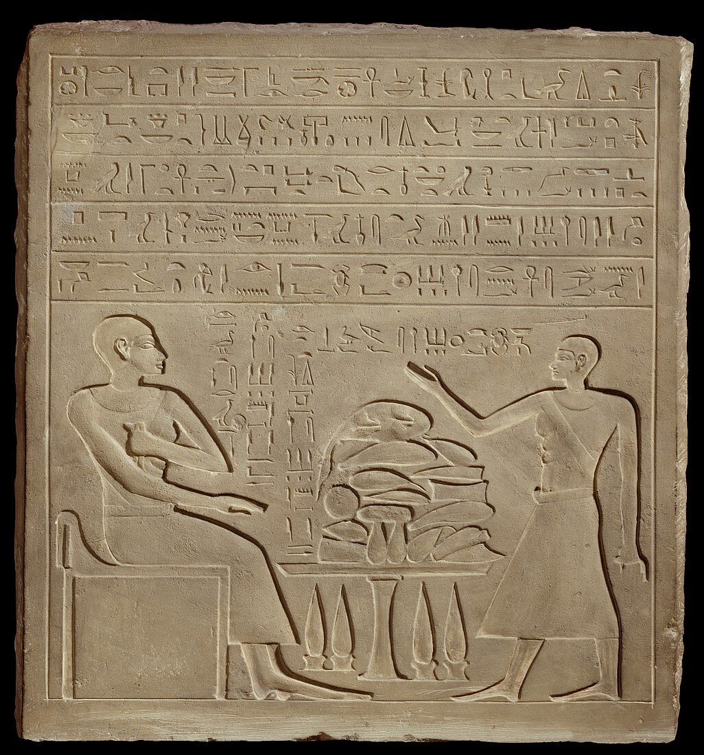 Stela of Imeny, New Kingdom c1540 BC-c1070 BC