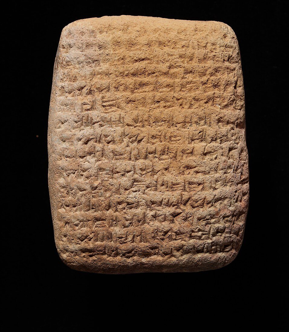 Clay tablet with cuneiform script, Late Babylonian