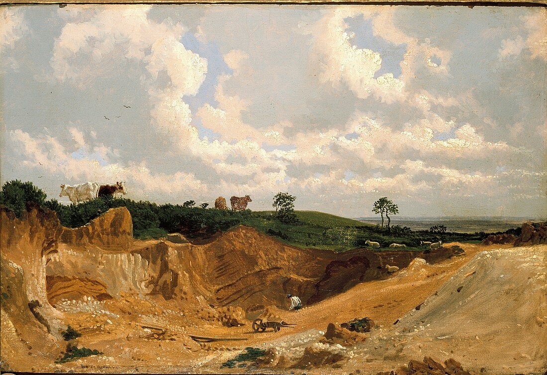 Gravel Pit on Shotover Hill, near Oxford, c1818
