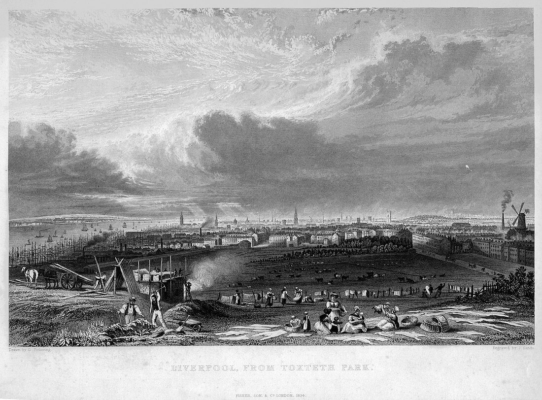 Liverpool from Toxteth Park, 1834