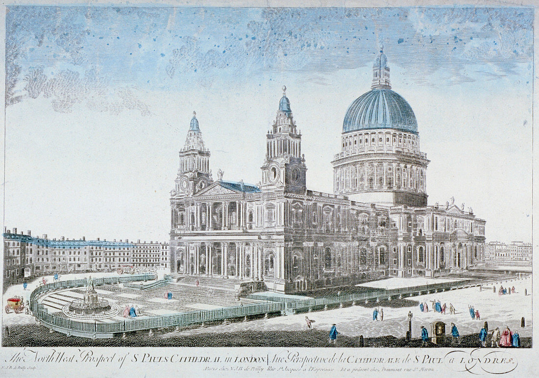 St Paul's Cathedral, City of London, 1755