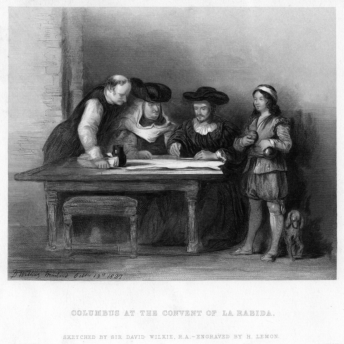 Columbus at the Convent of La Rabida, 1490