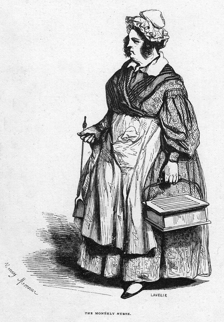 The monthly nurse, 19th century
