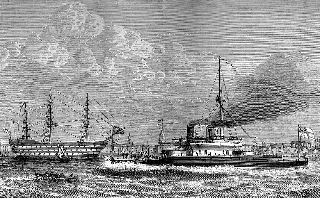 Nelson's Victory, 1800, and the Devastation, 1875