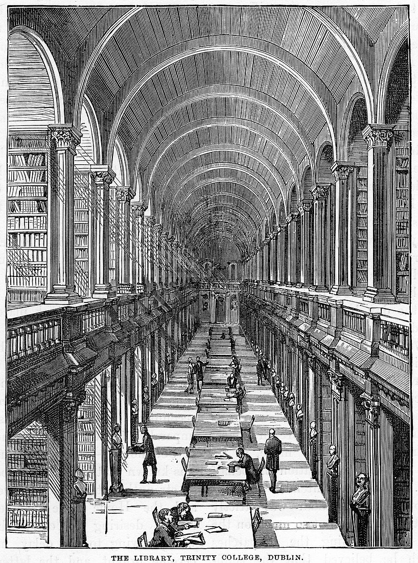 The Library, Trinity College, Dublin, 19th century