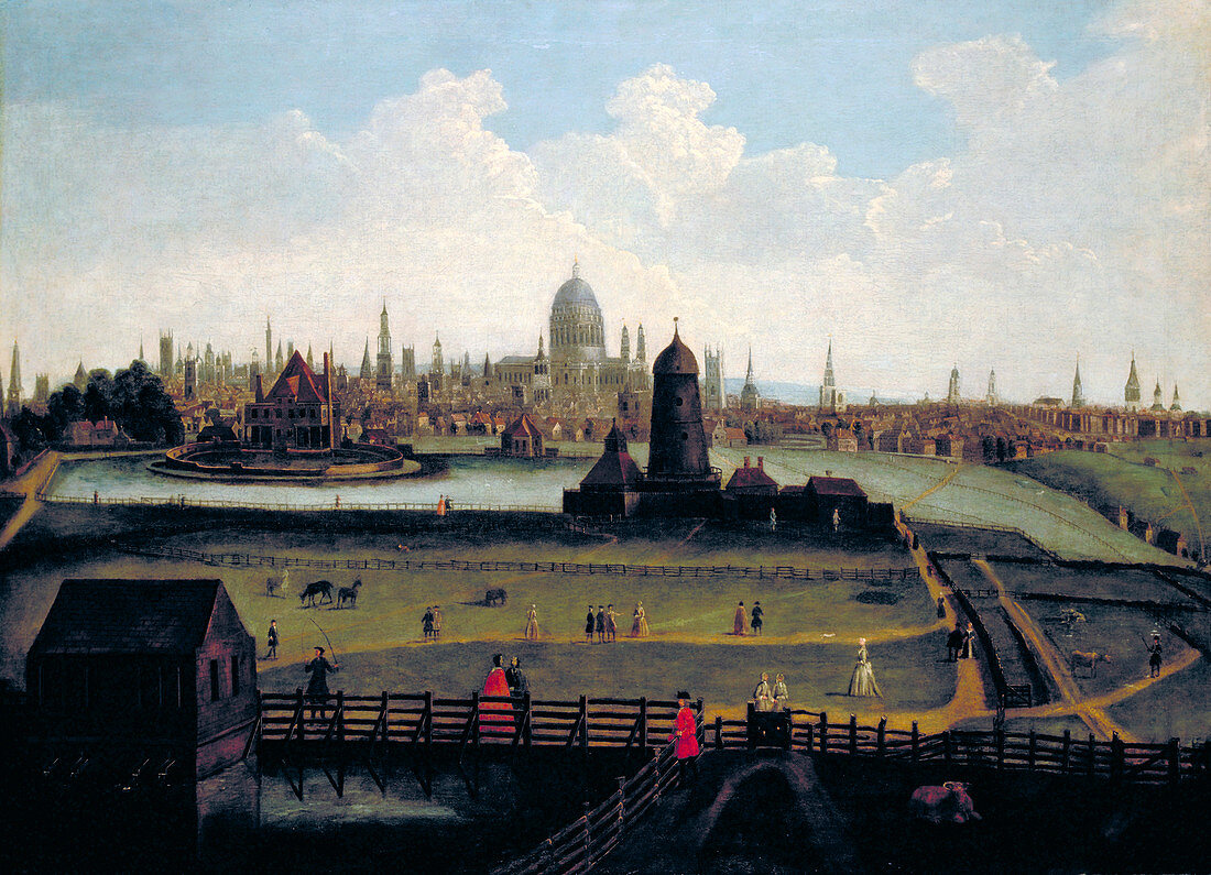 Prospect of the City from the North', London, c1730