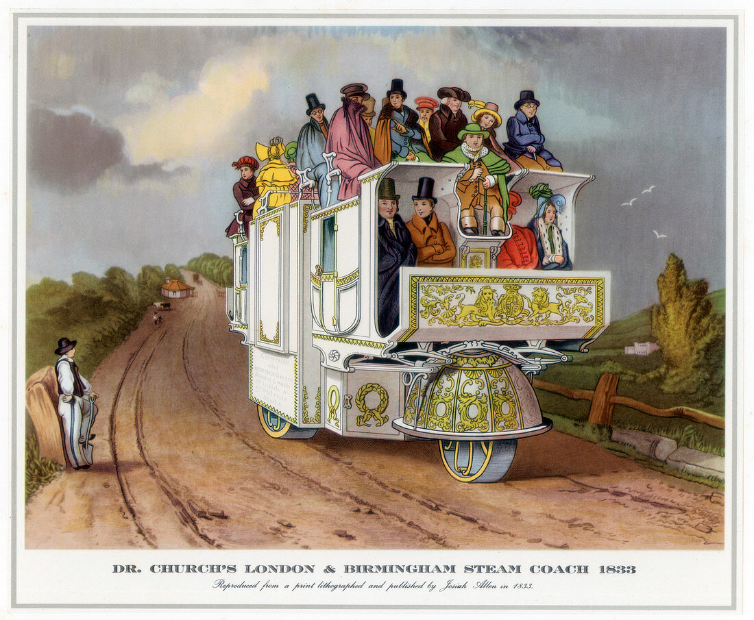 Dr Church's London and Birmingham Steam Coach', 1833