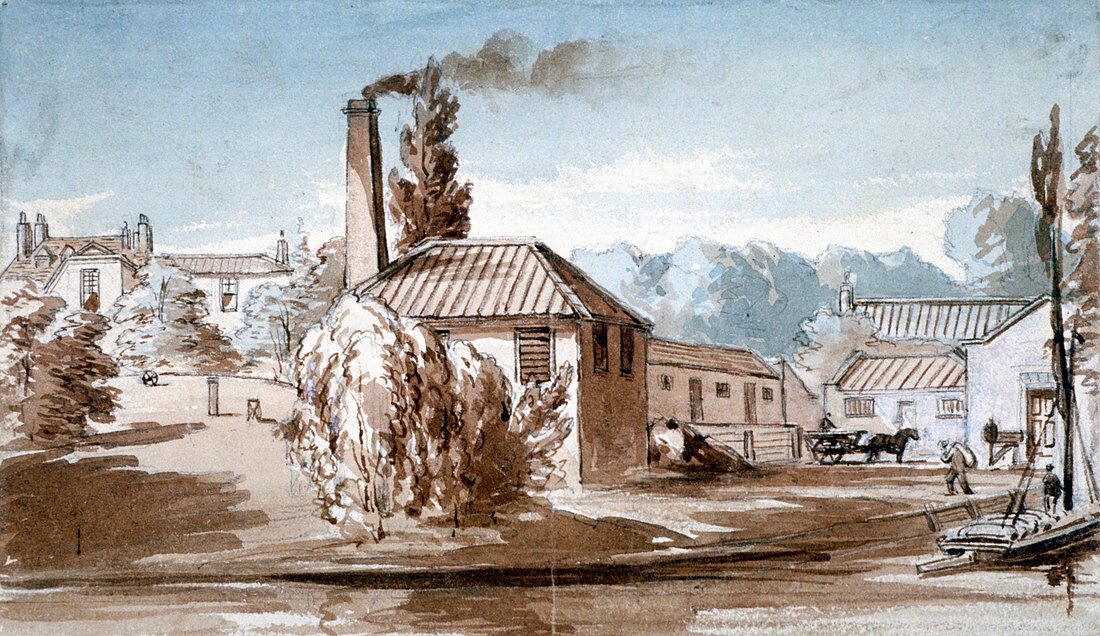 Starch Works at Old Ford, Bow, London, c1830