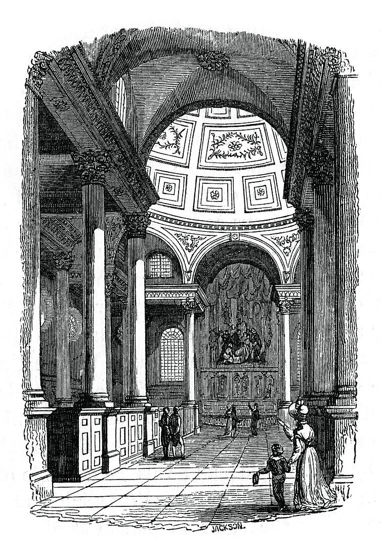 St Stephen's Church, Walbrook, London, 1833