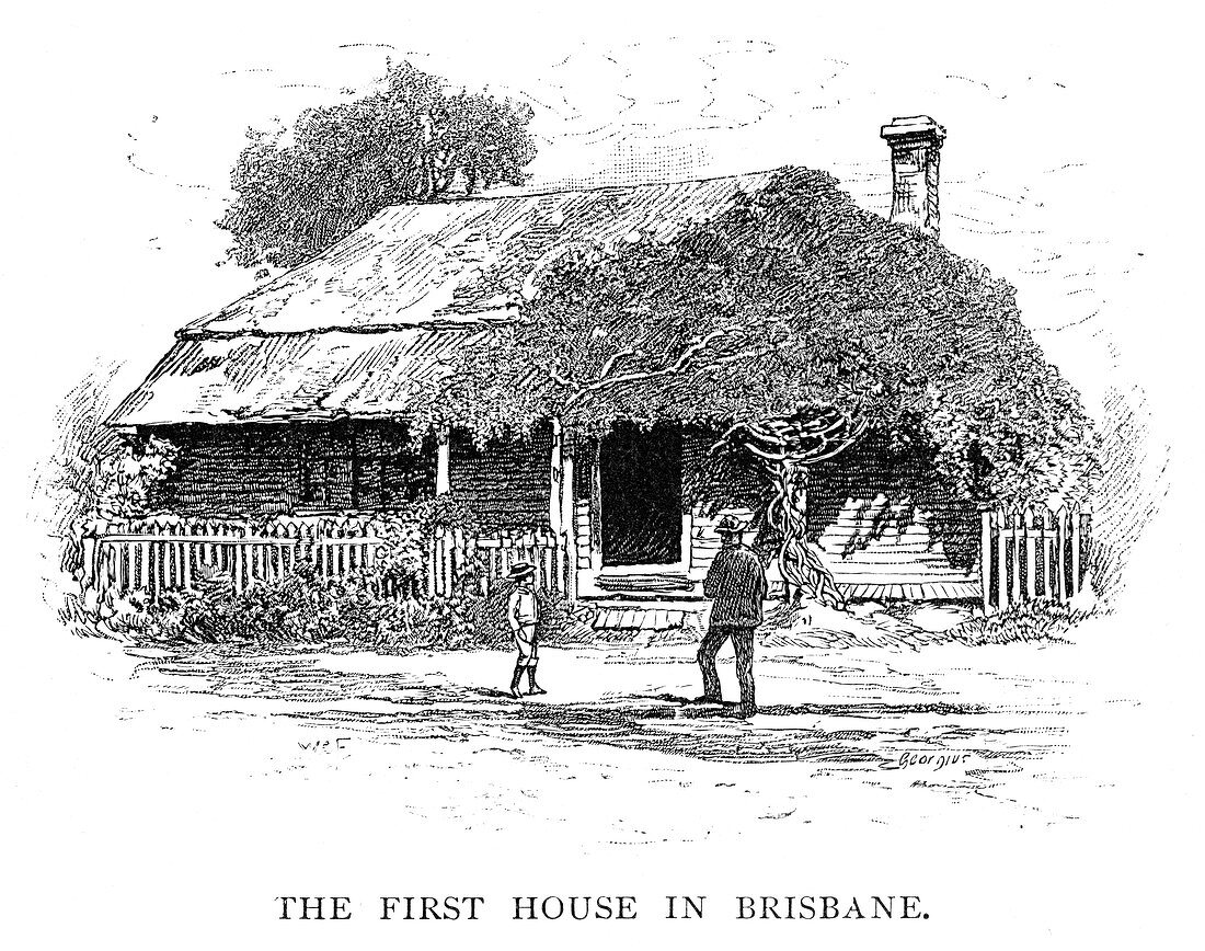 The First House In Brisbane', Australia, 1886