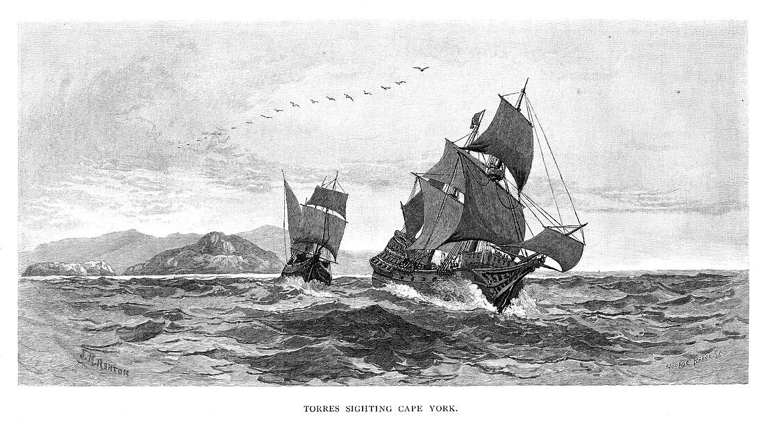 Torres sighting Cape York, 1606, (1886)