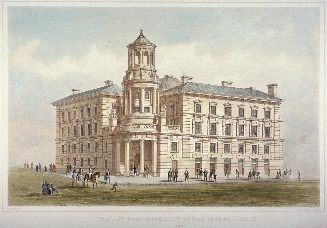 New Coal Exchange, Lower Thames Street, City of London, 1849