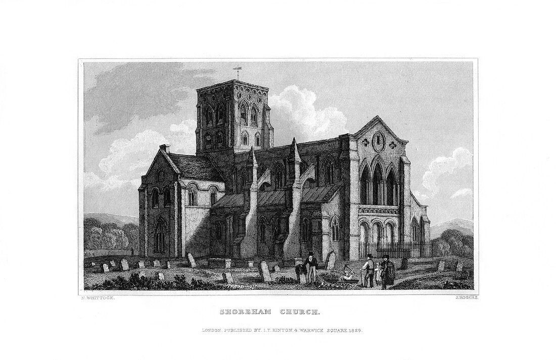 Shoreham Church, West Sussex, 1829