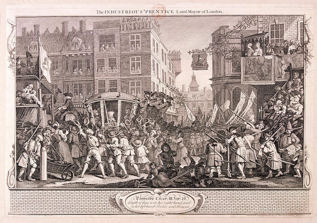 Plate XII of Industry and Idleness, 1747
