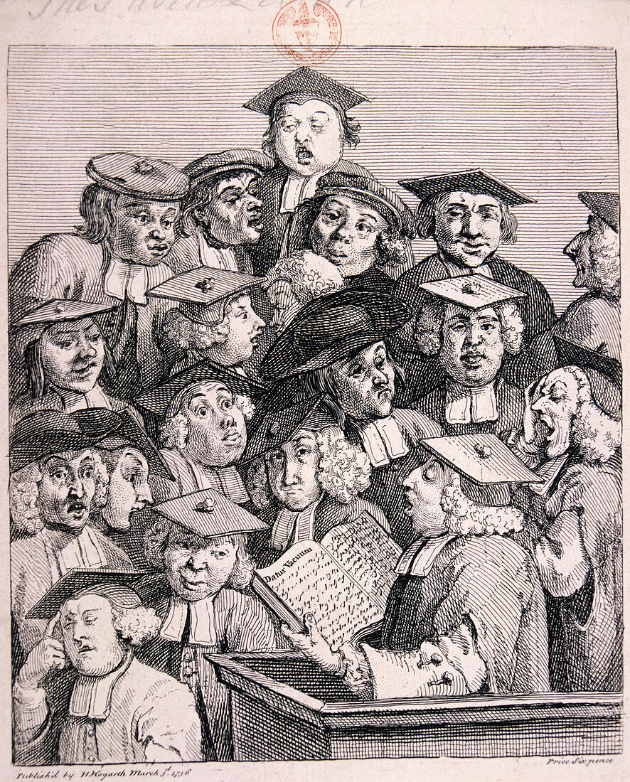Scholars at a lecture', 1736