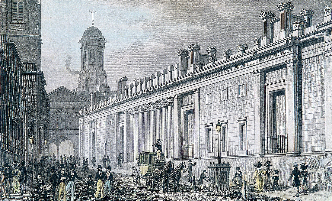 Bank of England, Threadneedle Street, London, 1828