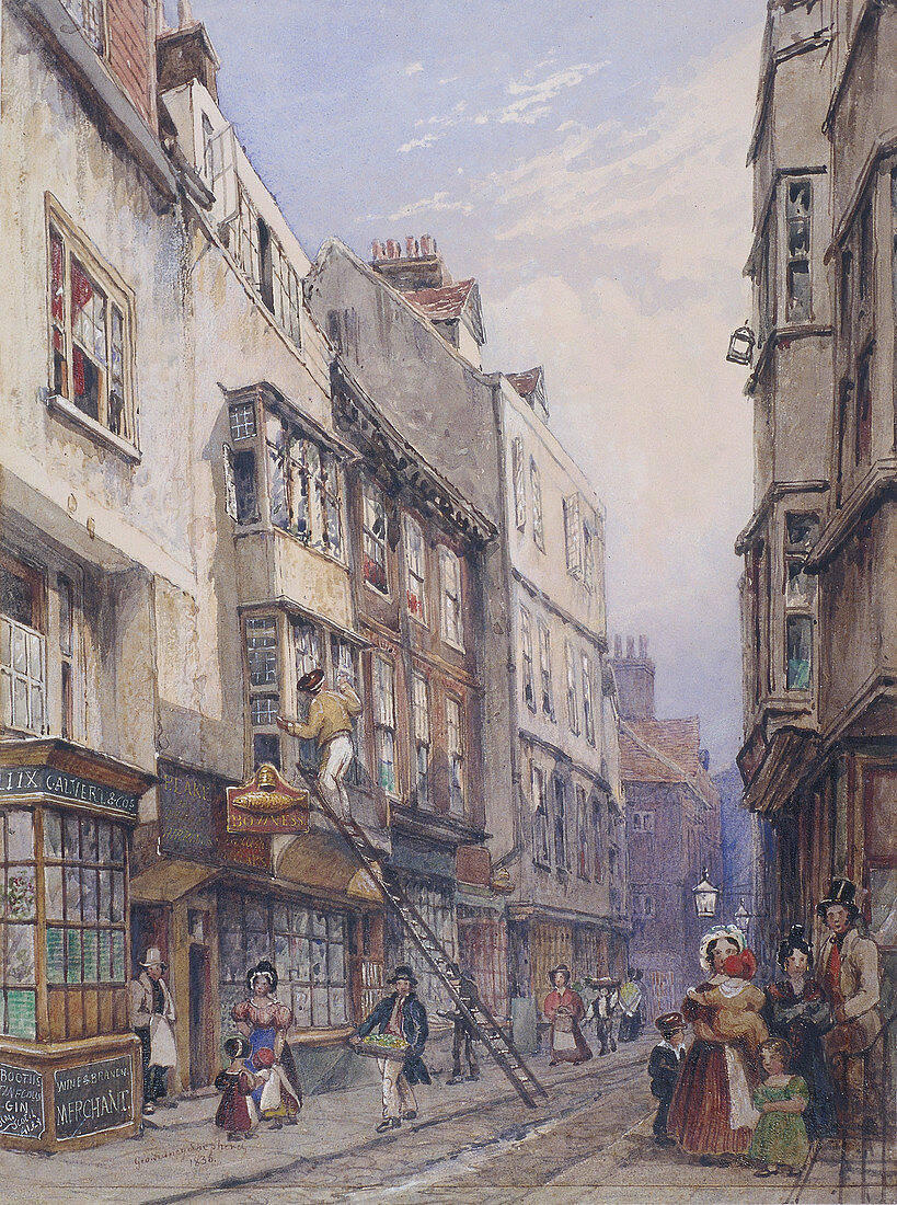 Bell Yard near Chancery Lane, London, 1835