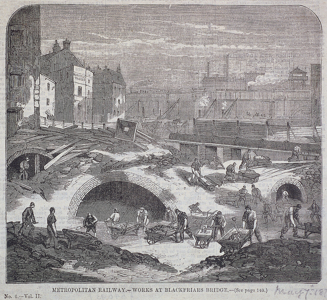 Blackfriars Bridge, London, 1863