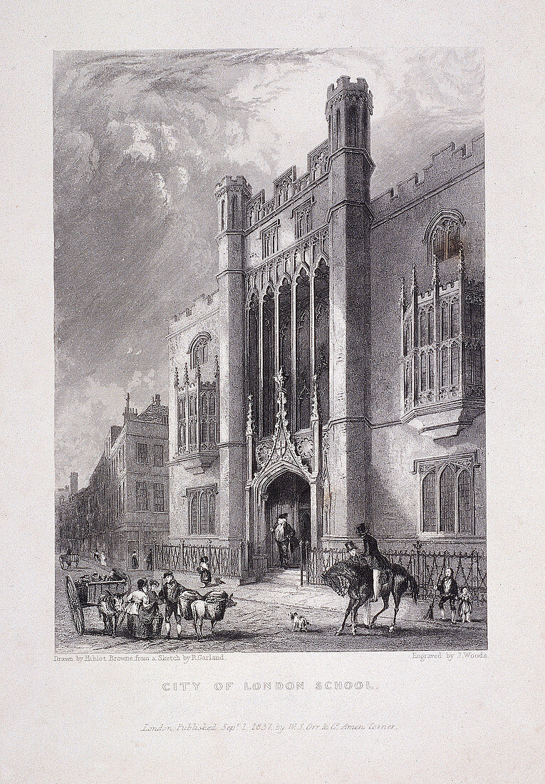 City of London School, London, 1837