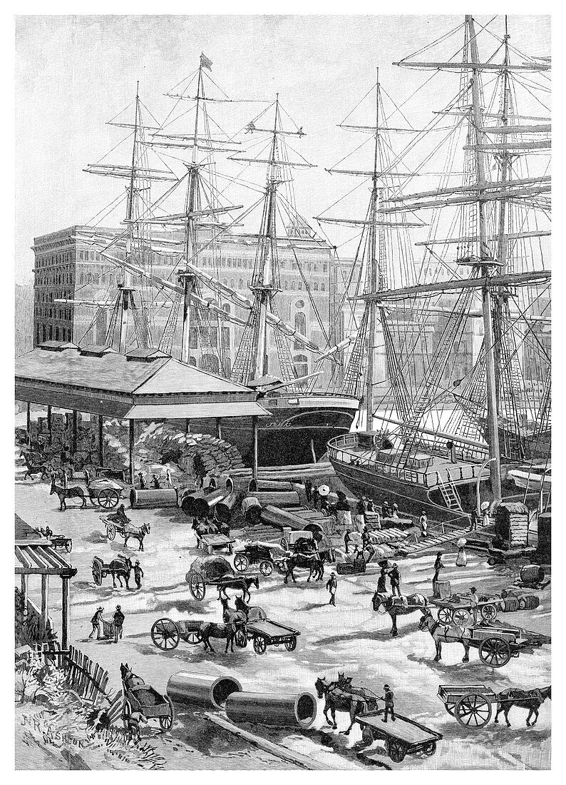 Shipping, Circular Quay, Sydney, Australia, 1886