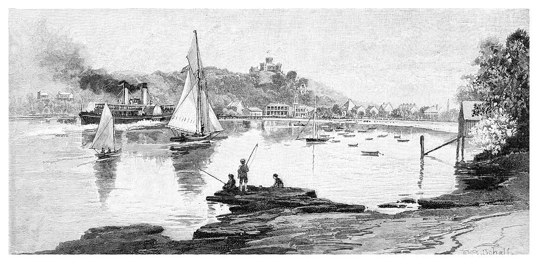 Manly beach, Sydney, New South Wales, Australia, 1886