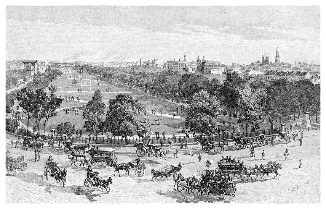 Hyde Park, Sydney, New South Wales, Australia, 1886