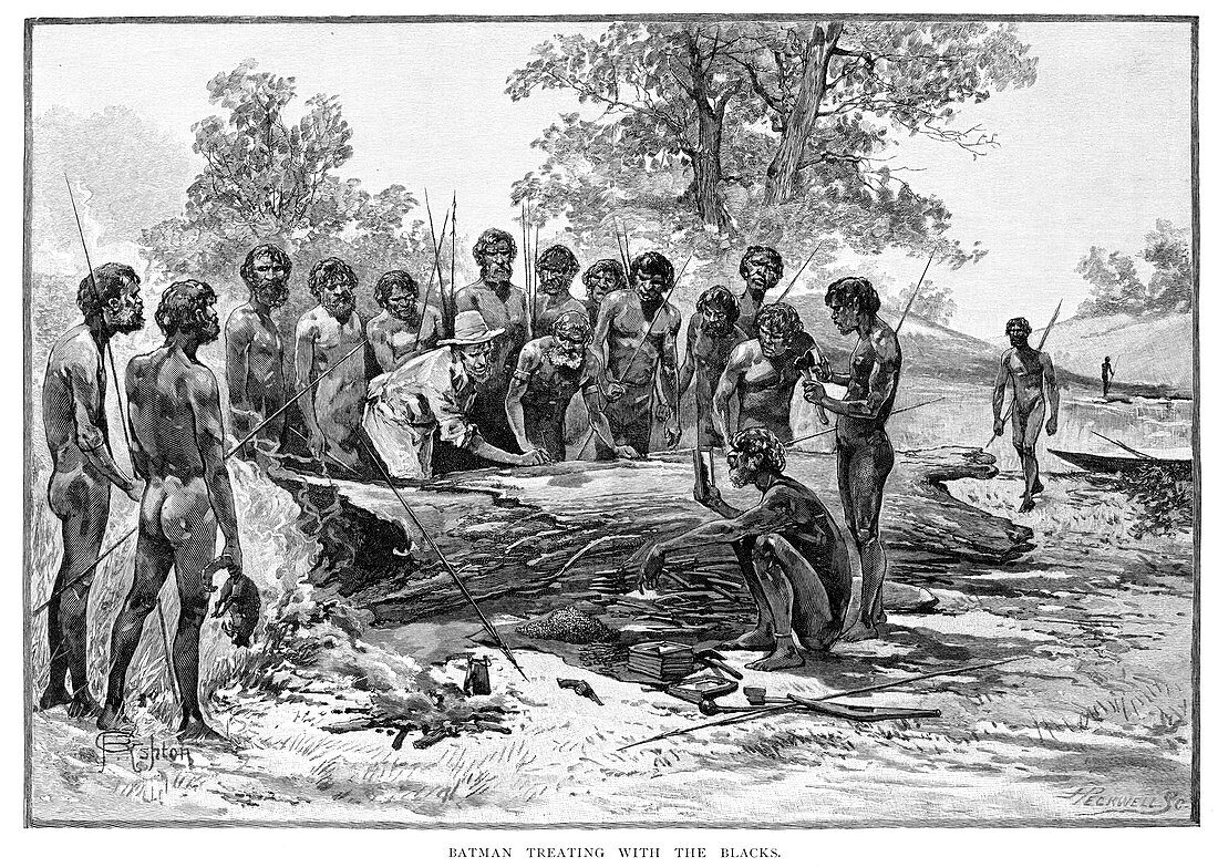 Batman Treating with the Blacks', 1835, (1886)