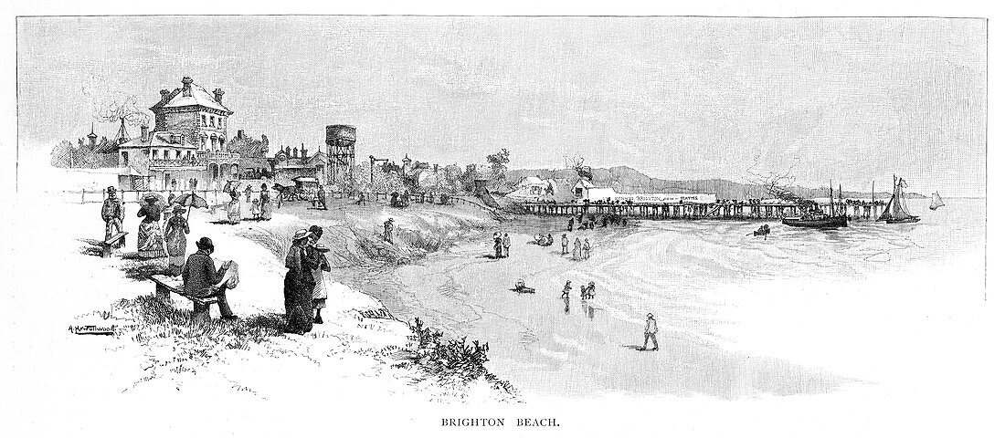 Brighton Beach, Melbourne, Victoria, Australia, 1886