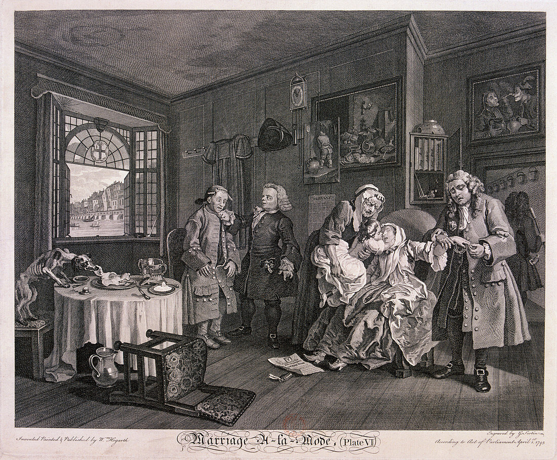 Marriage a la mode, Plate VI', 1745