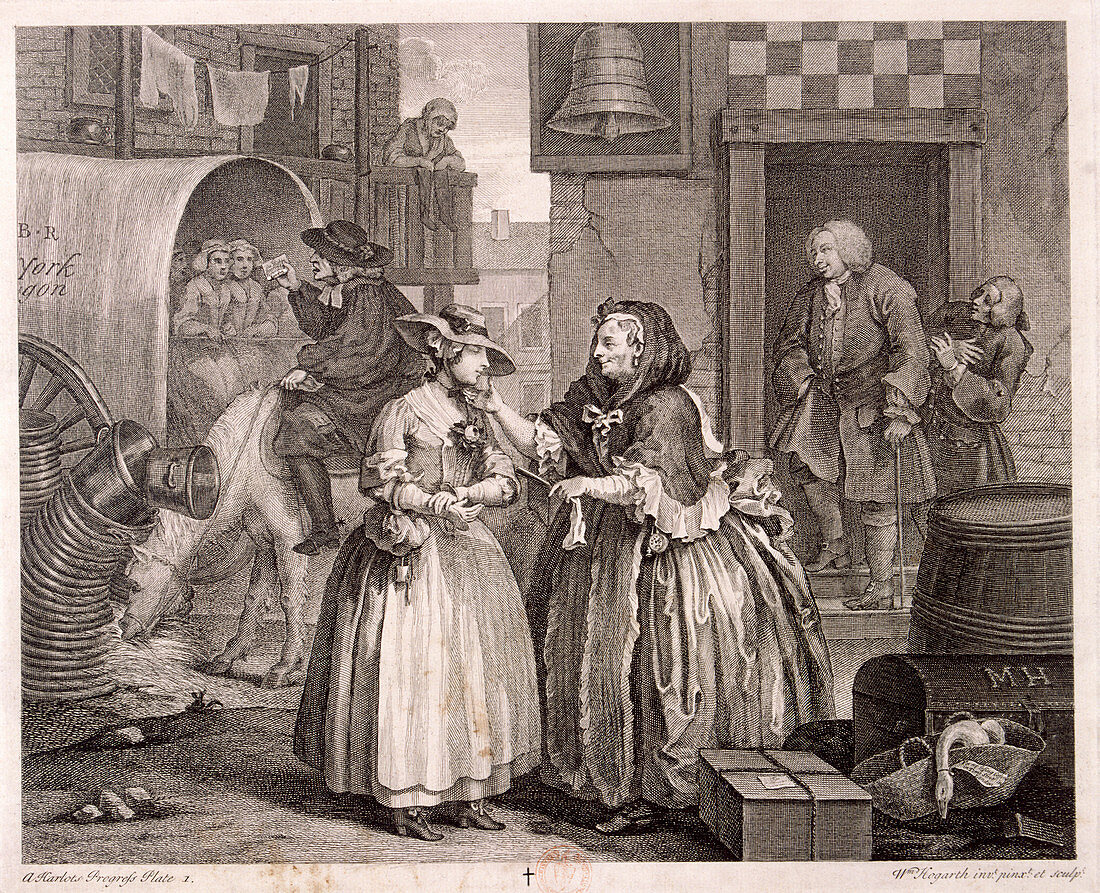 Innocence betrayed', The Harlot's Progress, 1732