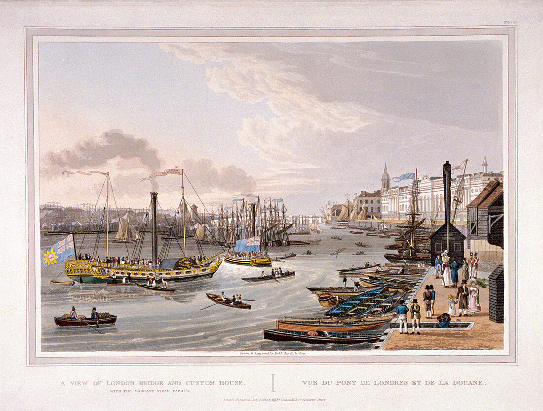 London Bridge (Old), London, 1820