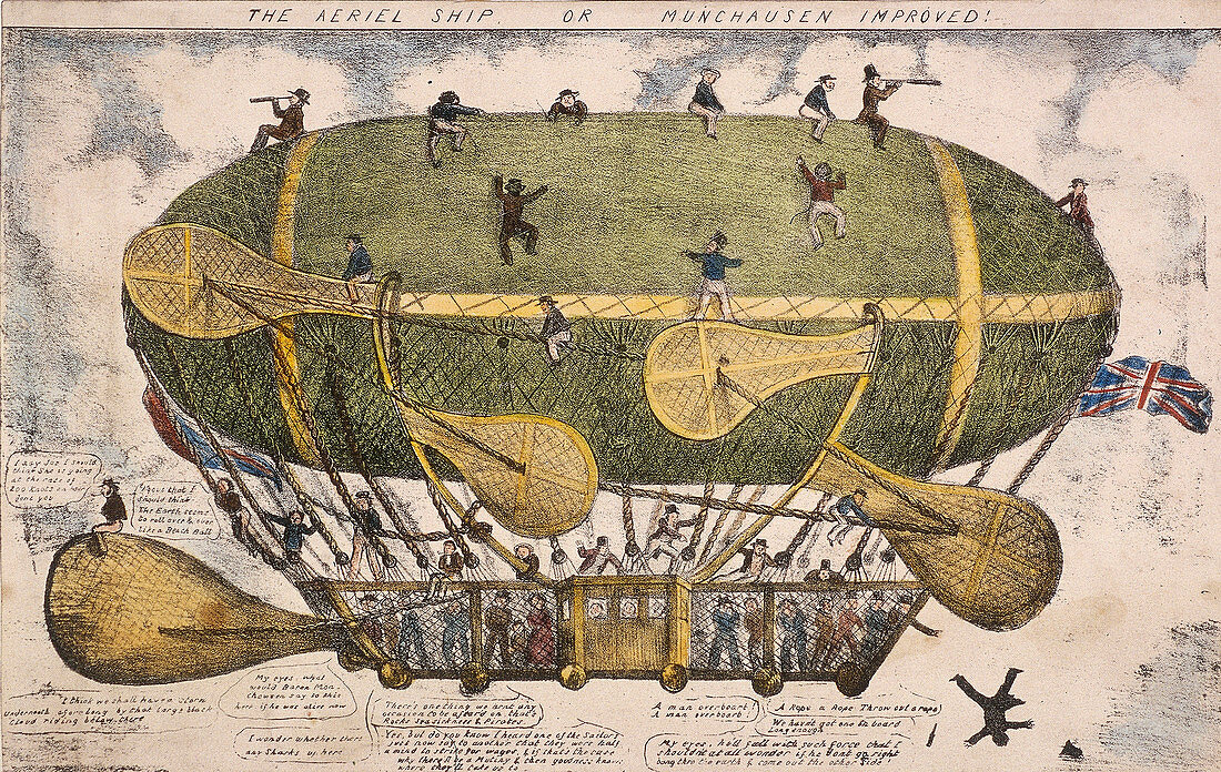 The Aeriel Ship, or Munchausen Improved', 1835