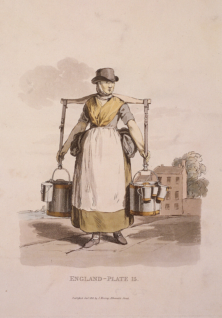 A milkmaid, Provincial Characters, 1813